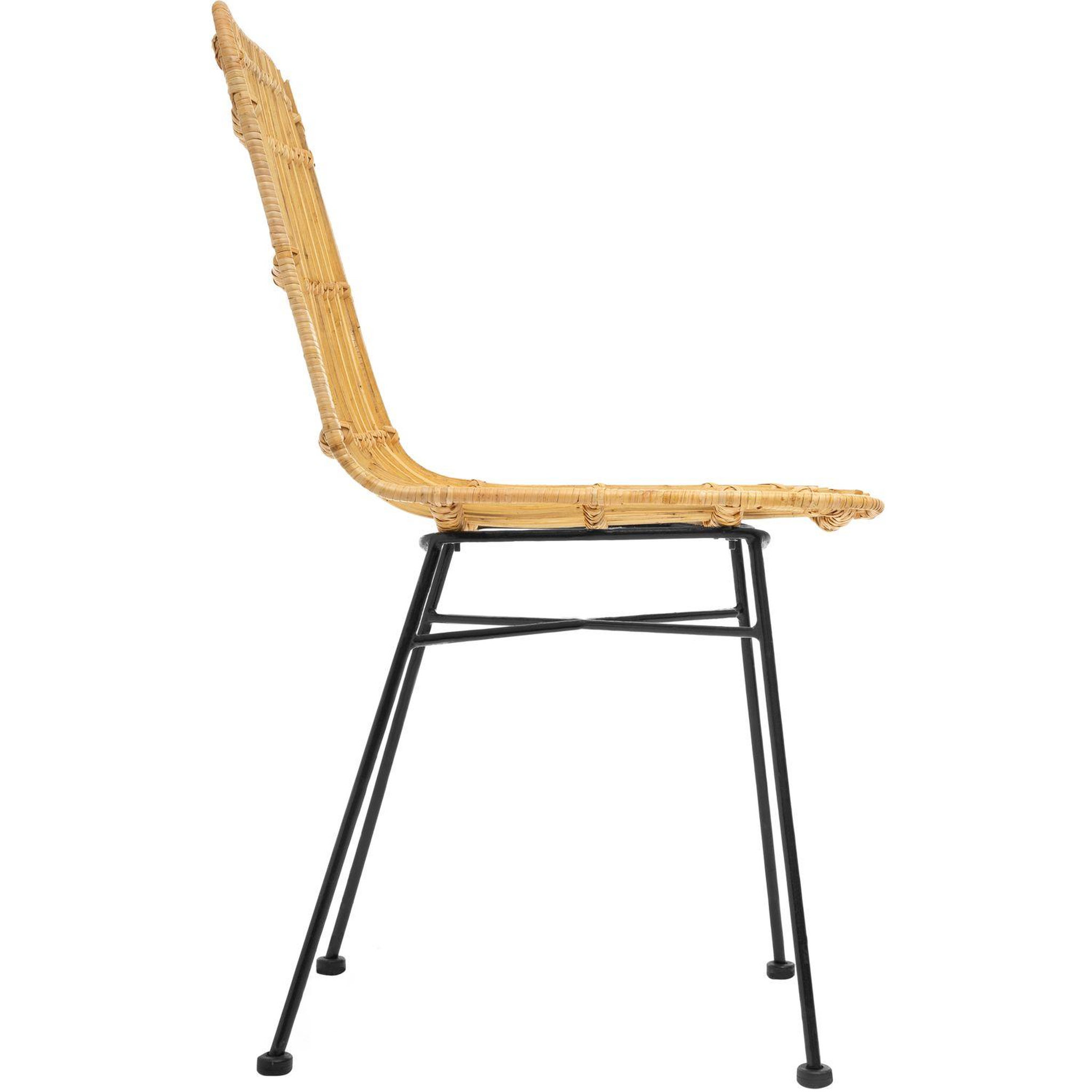 Voir la diapositive 3 : TOILINUX Lot de 4 chaises en rotin kubu - beige