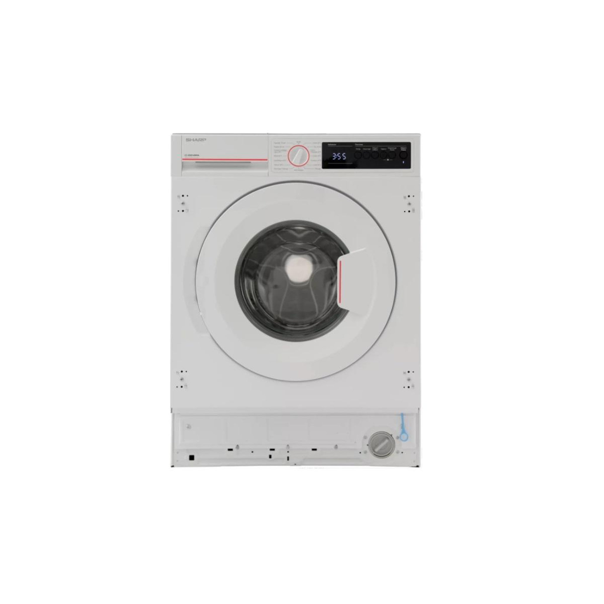 Sharp Lave-linge intégrable 8kg 1400 tours/min blanc - es-nib814bwna