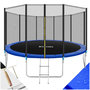 Voir la diapositive 1 : tectake Trampoline modèle B Ø 427 cm, certifié GS pour un maximum de sécurité noir/bleu