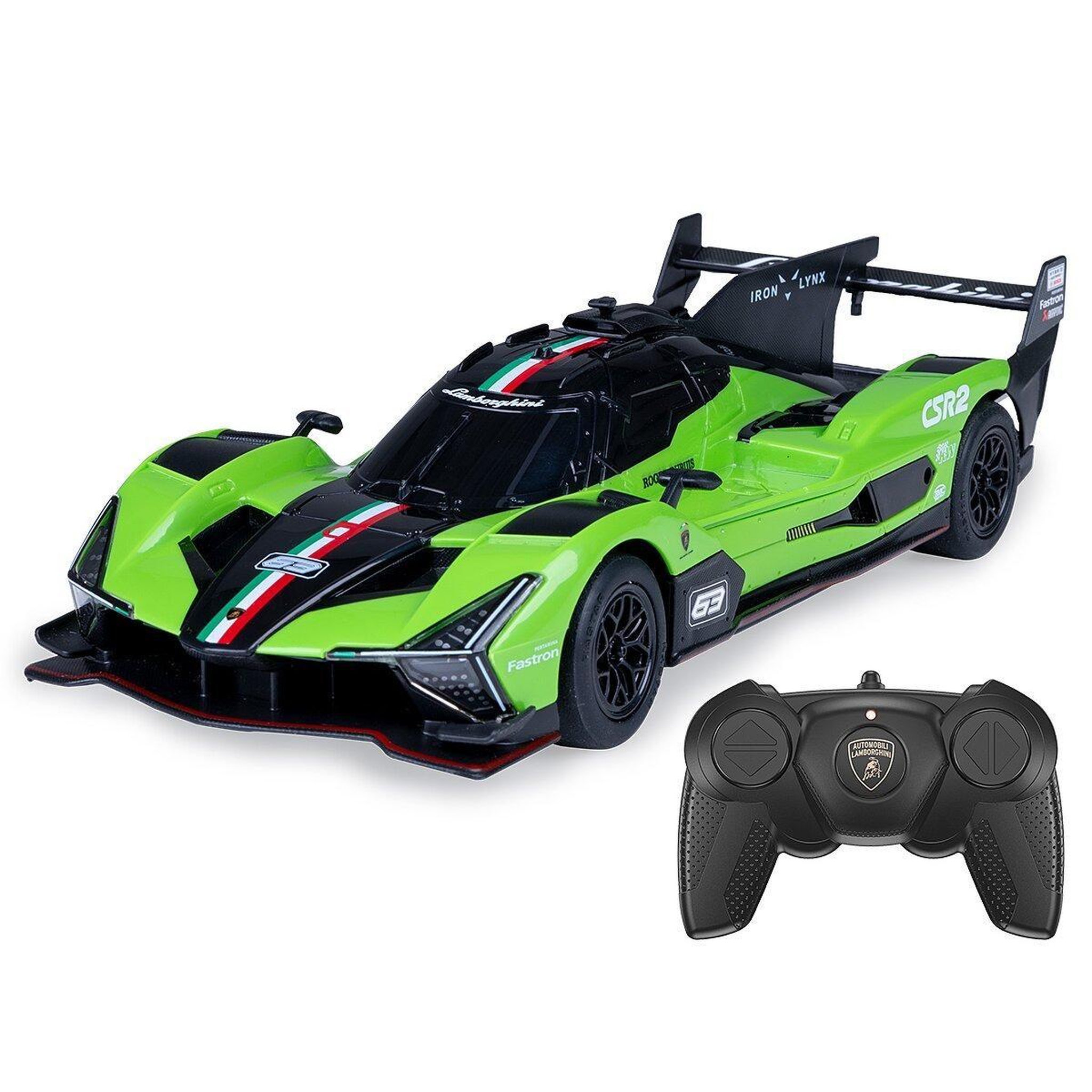 Voir la diapositive 4 : Jamara Voiture télécommandée lamborghini sc63 lmdh 1:24 vert 2,4ghz