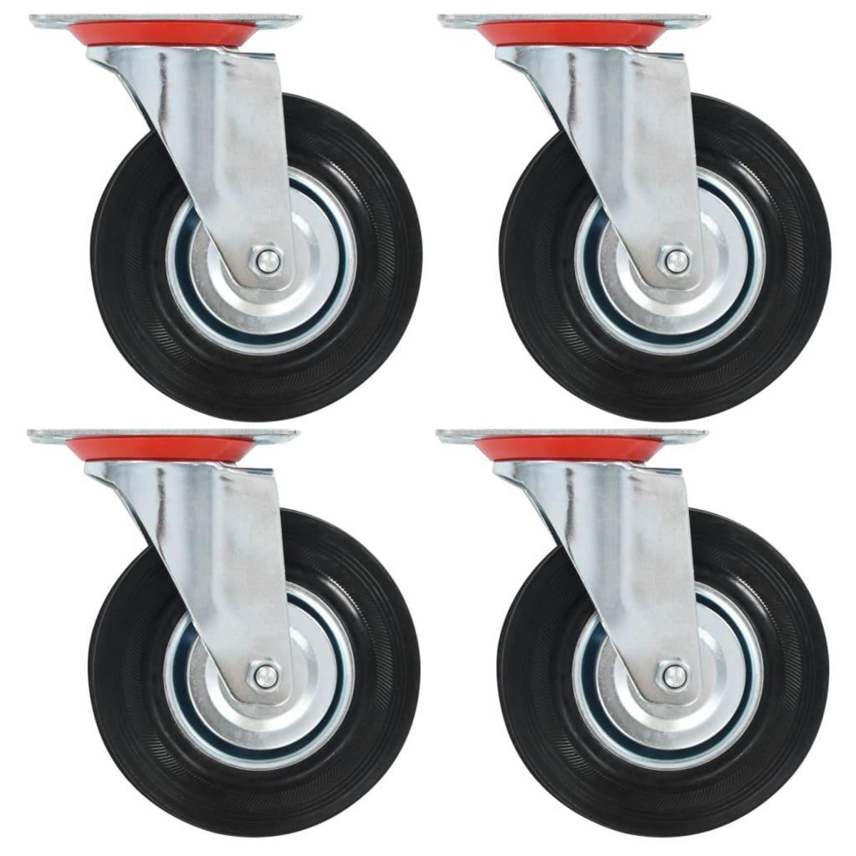 VIDAXL Roulettes pivotantes 4 pcs 125 mm