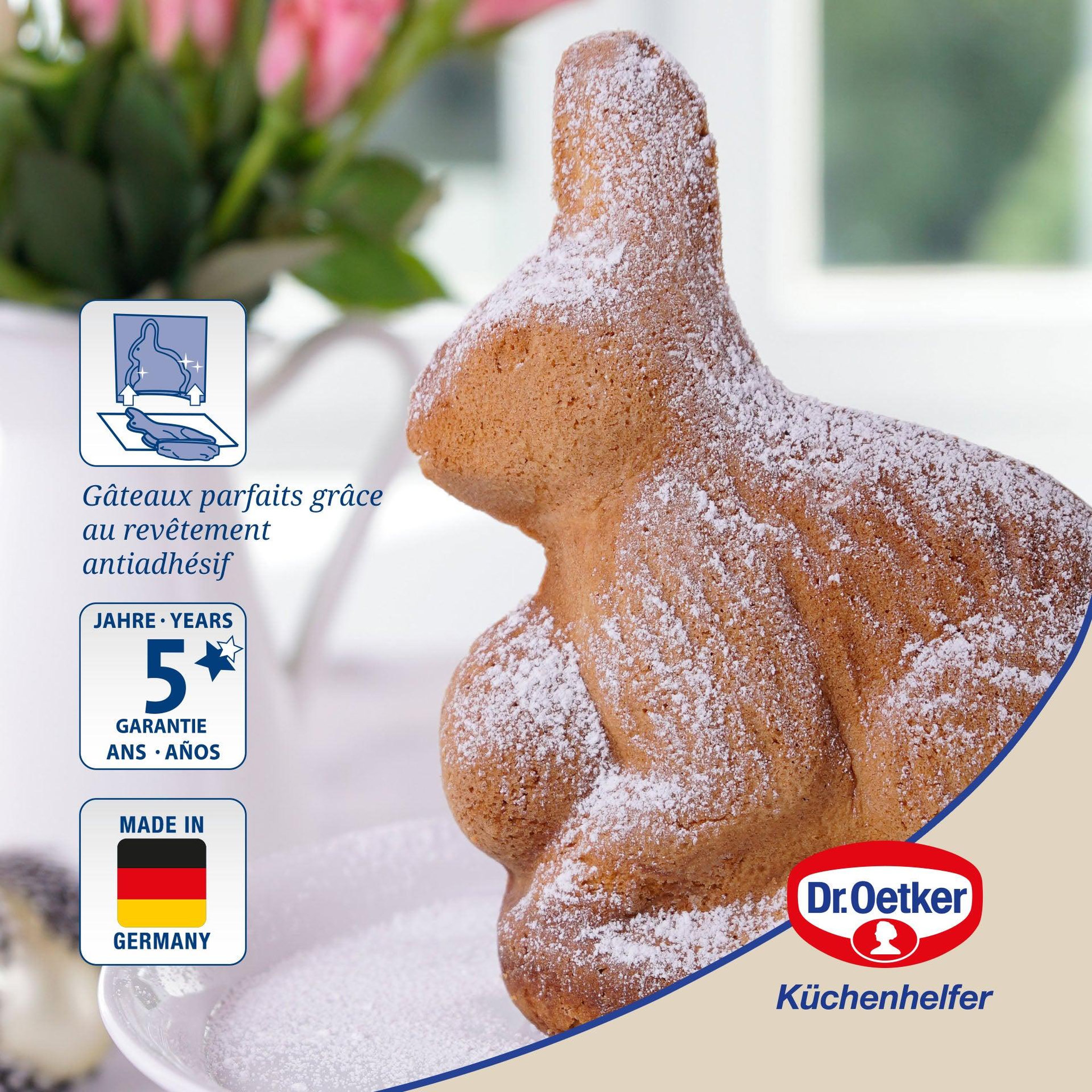 Voir la diapositive 2 : DR.OETKER Moule à gâteaux 3d en forme de lapin de pâques 600 ml dr.oetker