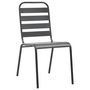 Voir la diapositive 4 : VIDAXL Ensemble de chaises de jardin empilables 3 pcs anthracite