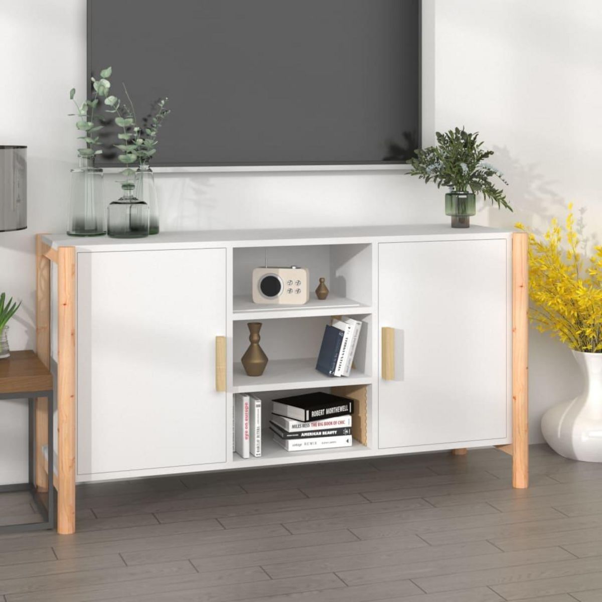 VIDAXL Buffet Blanc 107x38x60 cm Bois d'ingenierie
