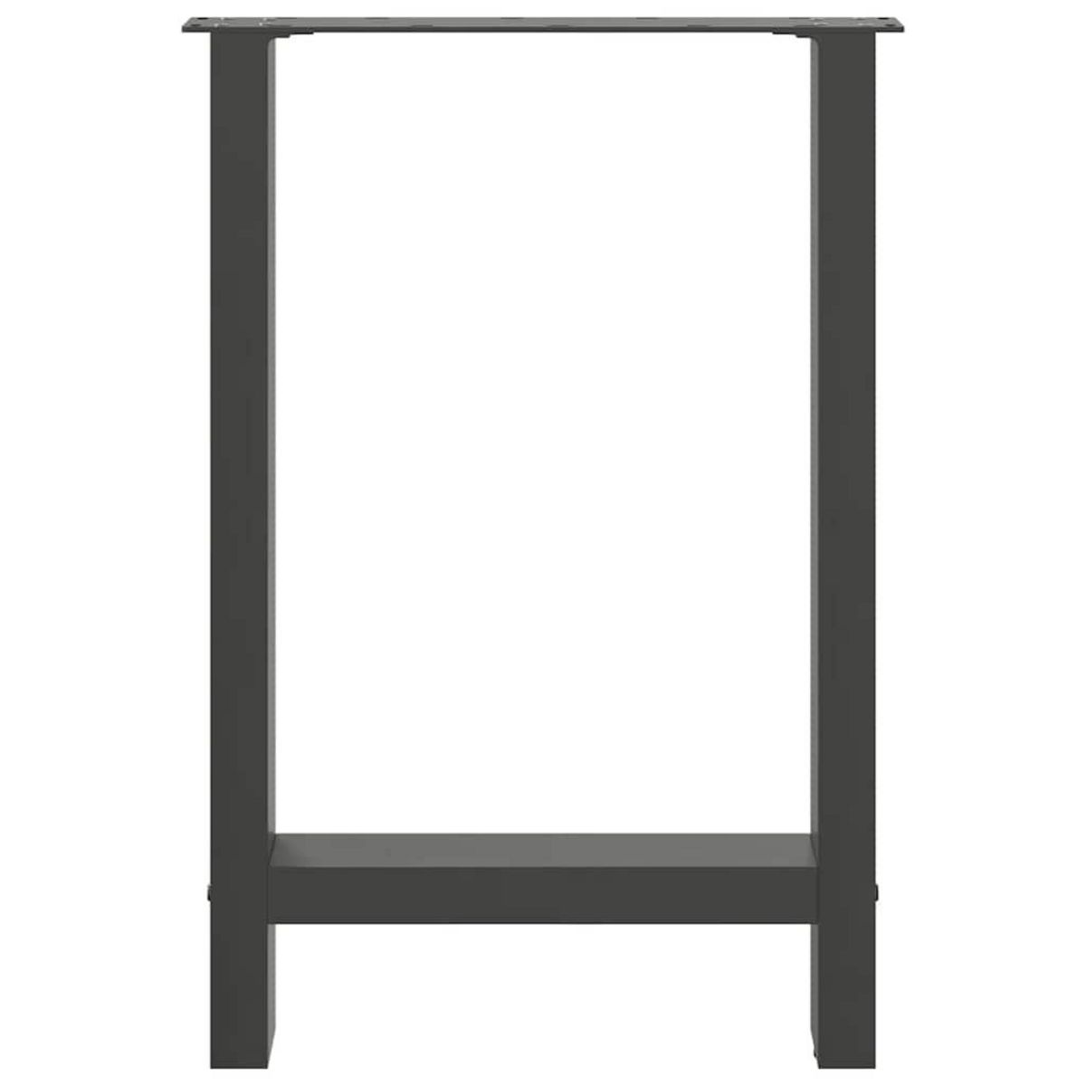 VIDAXL Pieds de table basse anthracite 2 pcs 50x(72-73) cm acier