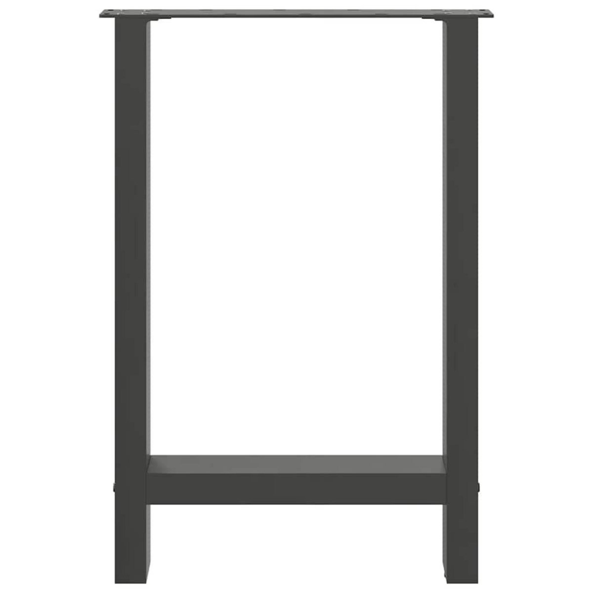 VIDAXL Pieds de table basse anthracite 2 pcs 50x(72-73) cm acier