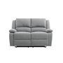 Voir la diapositive 3 : Canapé relax manuel HELENE 2 ou 3   places tissu gris clair