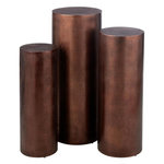 Paris Prix Lot de 3 Sellettes en Métal  Fone  90cm Bronze