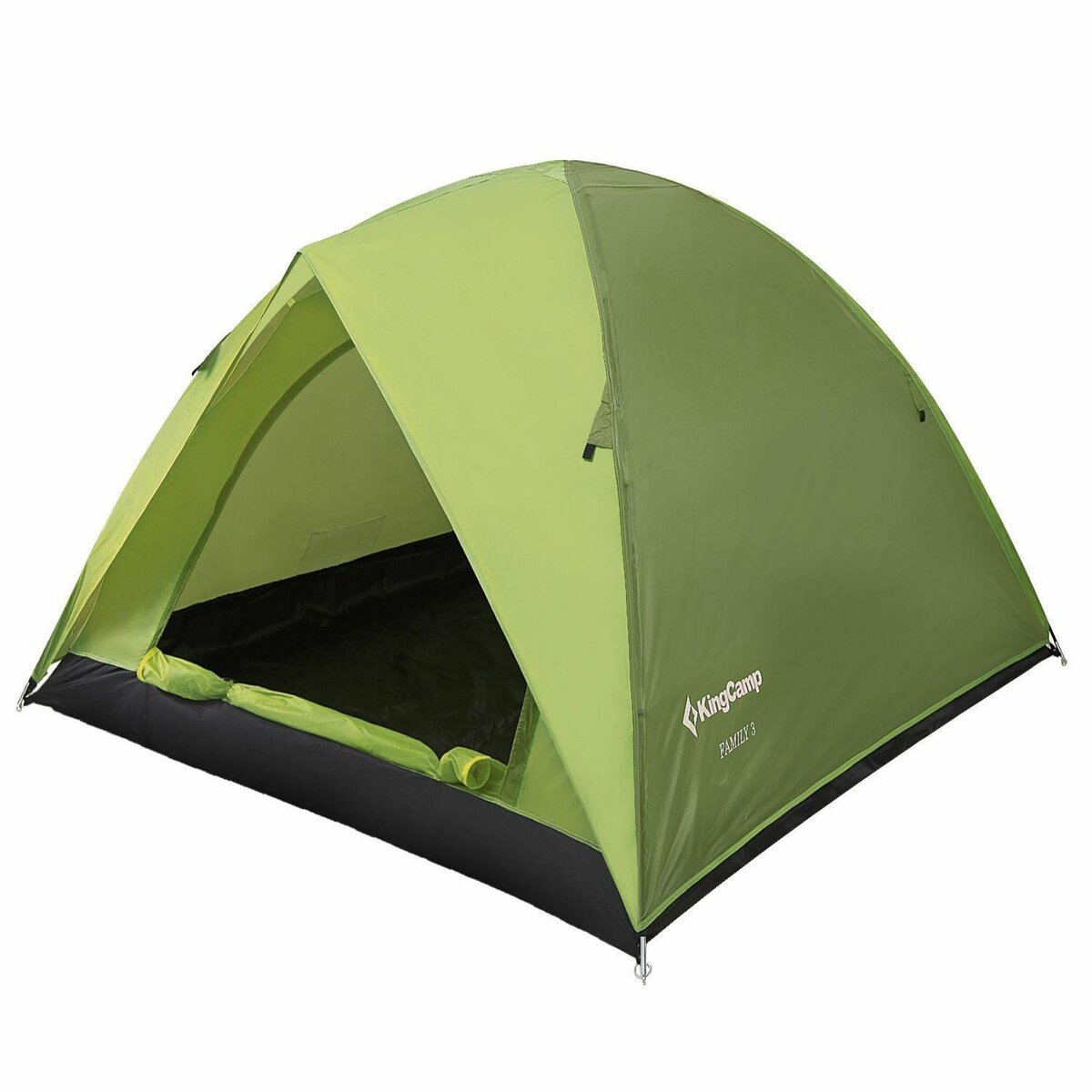 KINGCAMP Tente de camping familiale 3 places - Kingcamp - Modèle Family - 205x205x130 cm