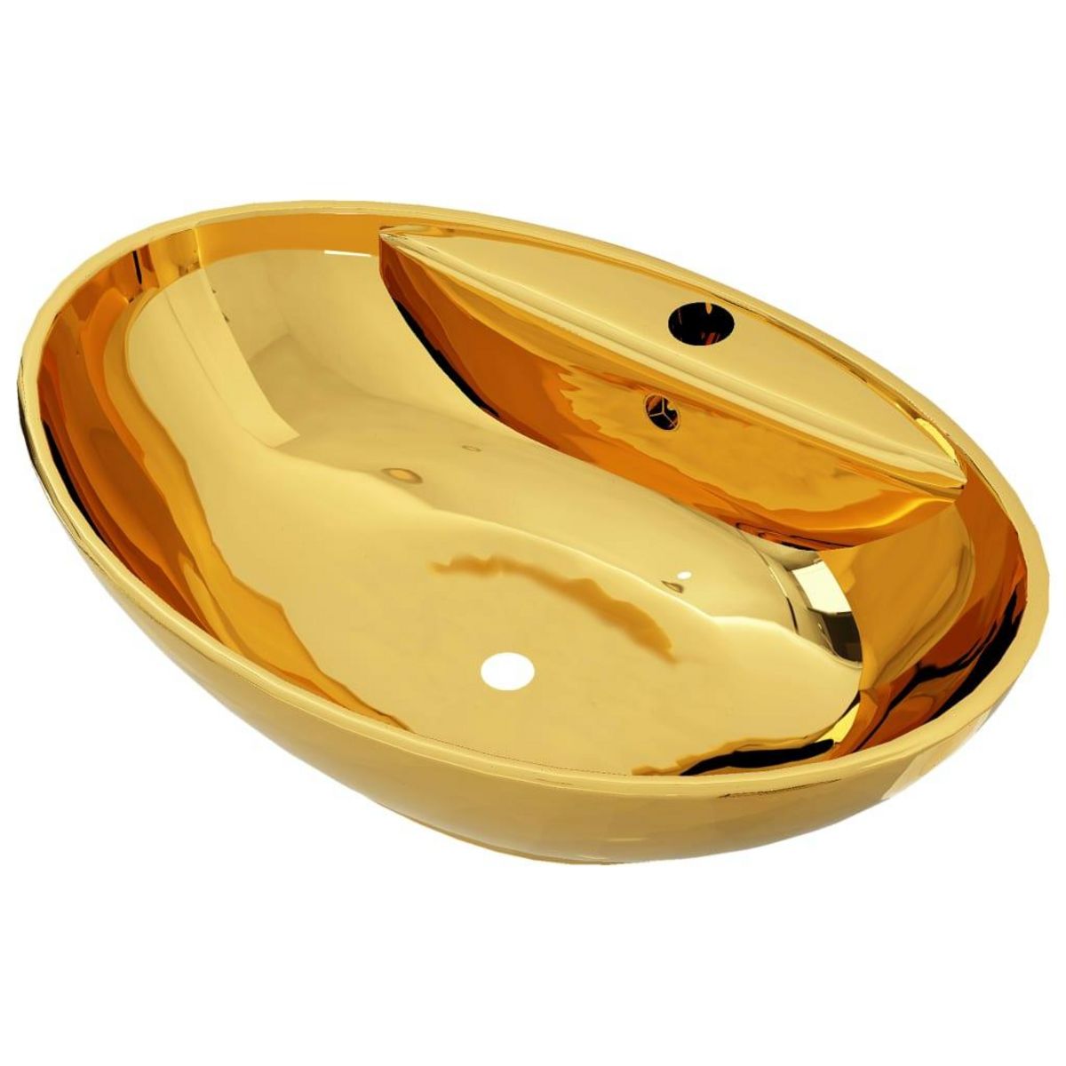 VIDAXL Lavabo avec trop-plein 58,5 x 39 x 21 cm Ceramique Dore
