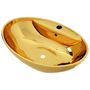 Voir la diapositive 2 : VIDAXL Lavabo avec trop-plein 58,5 x 39 x 21 cm Ceramique Dore