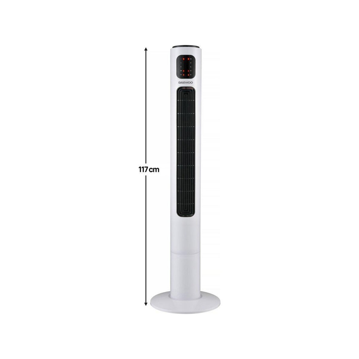 Habitat et Jardin Ventilateur colonne - 45W - 3 vitesses - Avec télécommande - Blanc
