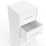 Voir la diapositive 6 : ID MARKET Meuble d'appoint 4 tiroirs UPPAH 30 cm chiffonnier, meuble de rangement bois blanc