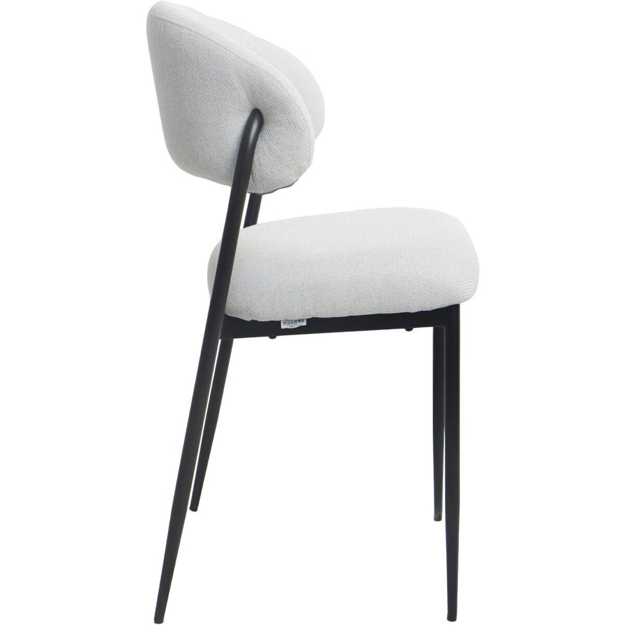 Voir la diapositive 5 : Habitat et Jardin Lot de 2 chaises de salle à manger en tissu et métal  edena  - gris clair