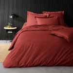 Paris Prix Housse de Couette  Percaline  240x220cm Terracotta