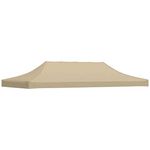 VIDAXL Toit de tente de reception 6x3 m Beige 270 g/m^2