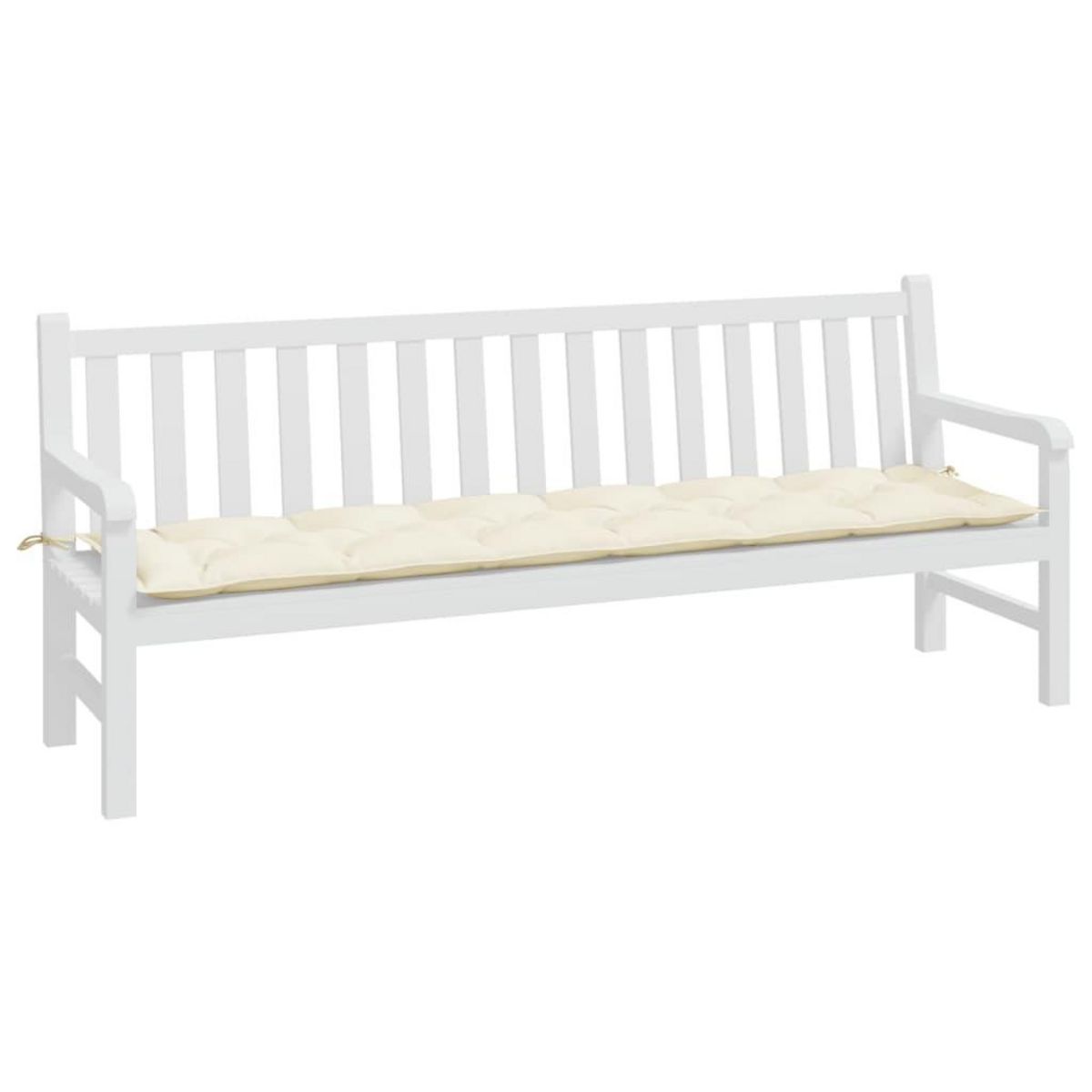 VIDAXL Coussin de banc de jardin creme 200x50x7 cm tissu oxford