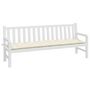 Voir la diapositive 3 : VIDAXL Coussin de banc de jardin creme 200x50x7 cm tissu oxford