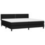 Voir la diapositive 3 : VIDAXL Sommier a lattes de lit avec matelas Noir 200x200 cm Tissu