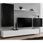 Voir la diapositive 3 : Paris Prix Meuble TV Mural Design  Switch II  270cm Noir & Blanc