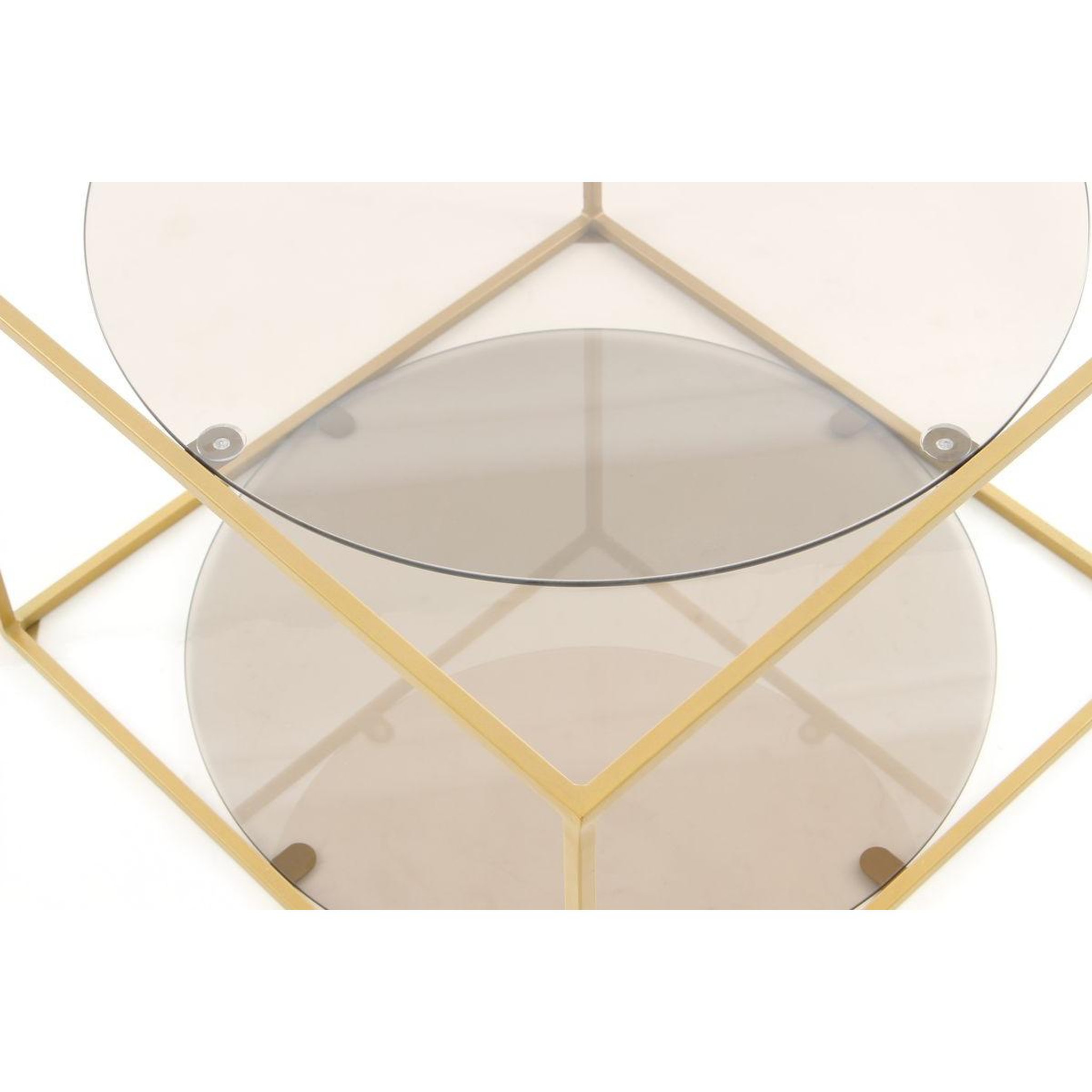 Voir la diapositive 2 : Paris Prix Table d'appoint design  cody  50cm gris & or