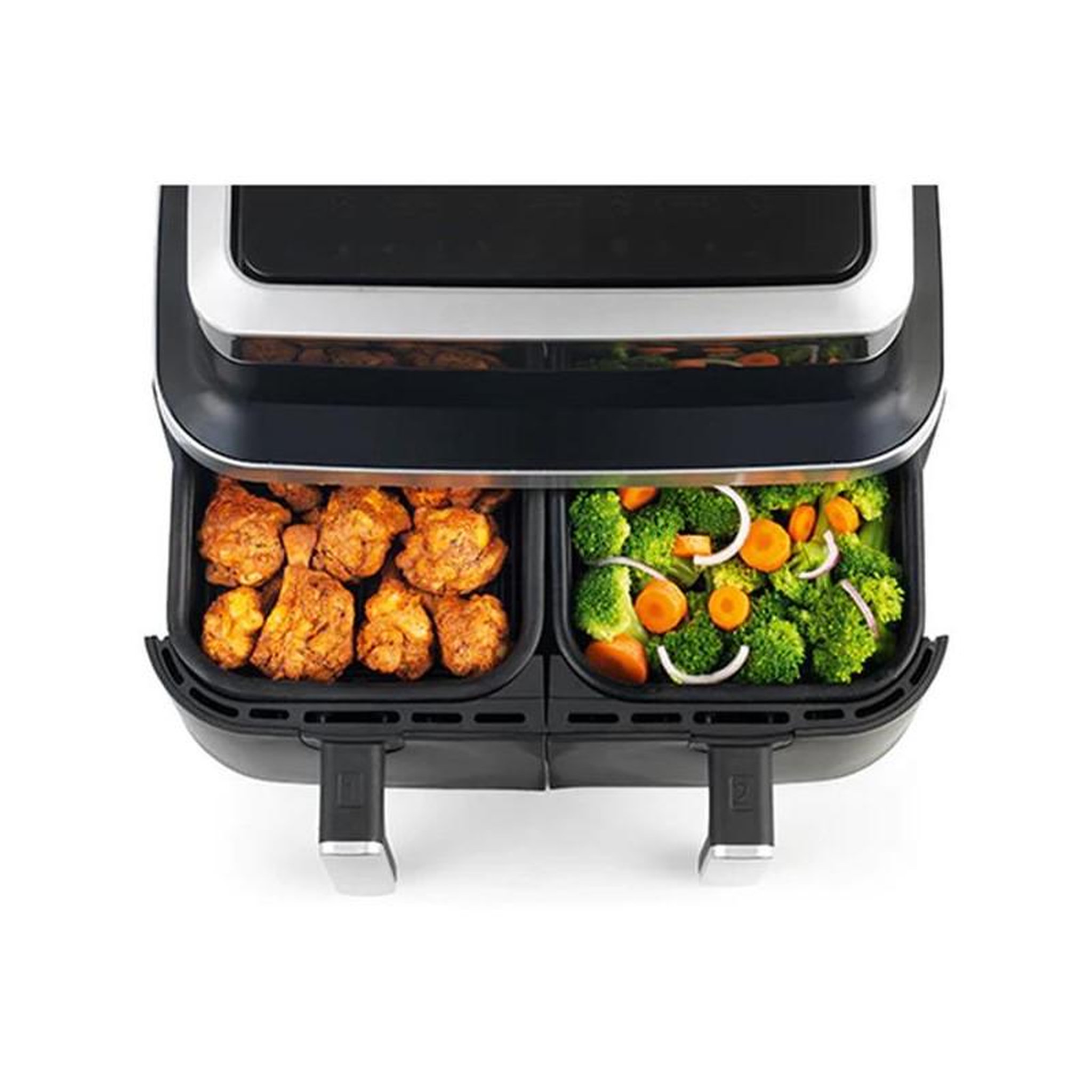 Voir la diapositive 3 : Kitchen chef Friteuse sans huile double 2600w noir - kcpfr84-airduo