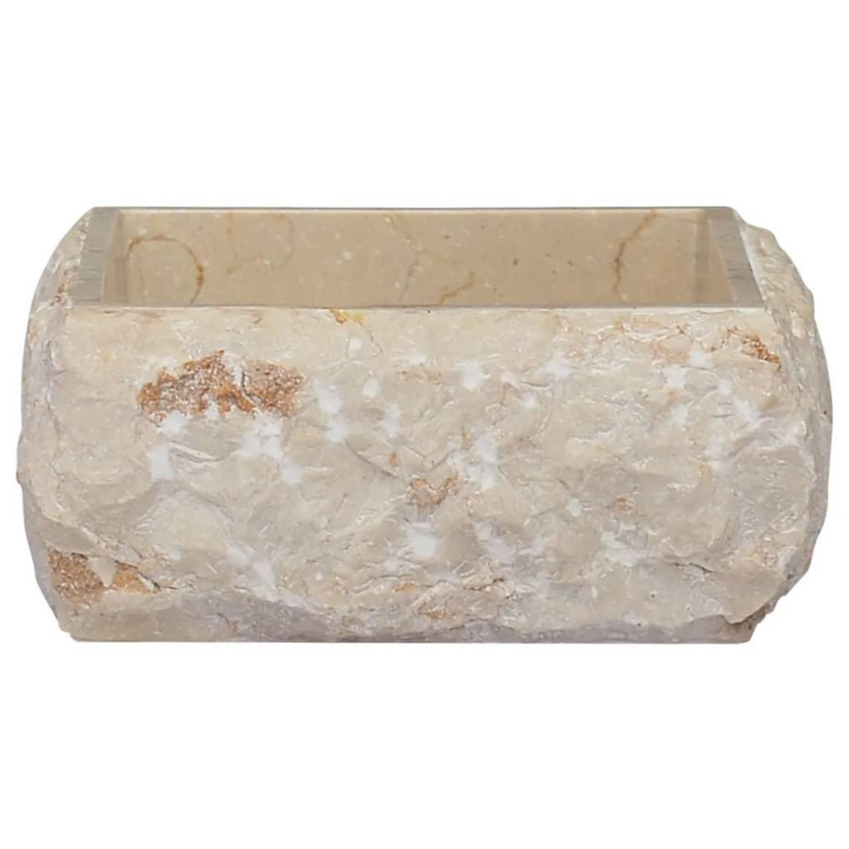 VIDAXL Lavabo Creme 30x30x13 cm Marbre