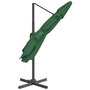 Voir la diapositive 5 : VIDAXL Parasol de jardin en porte-a-faux avec mat en aluminium vert