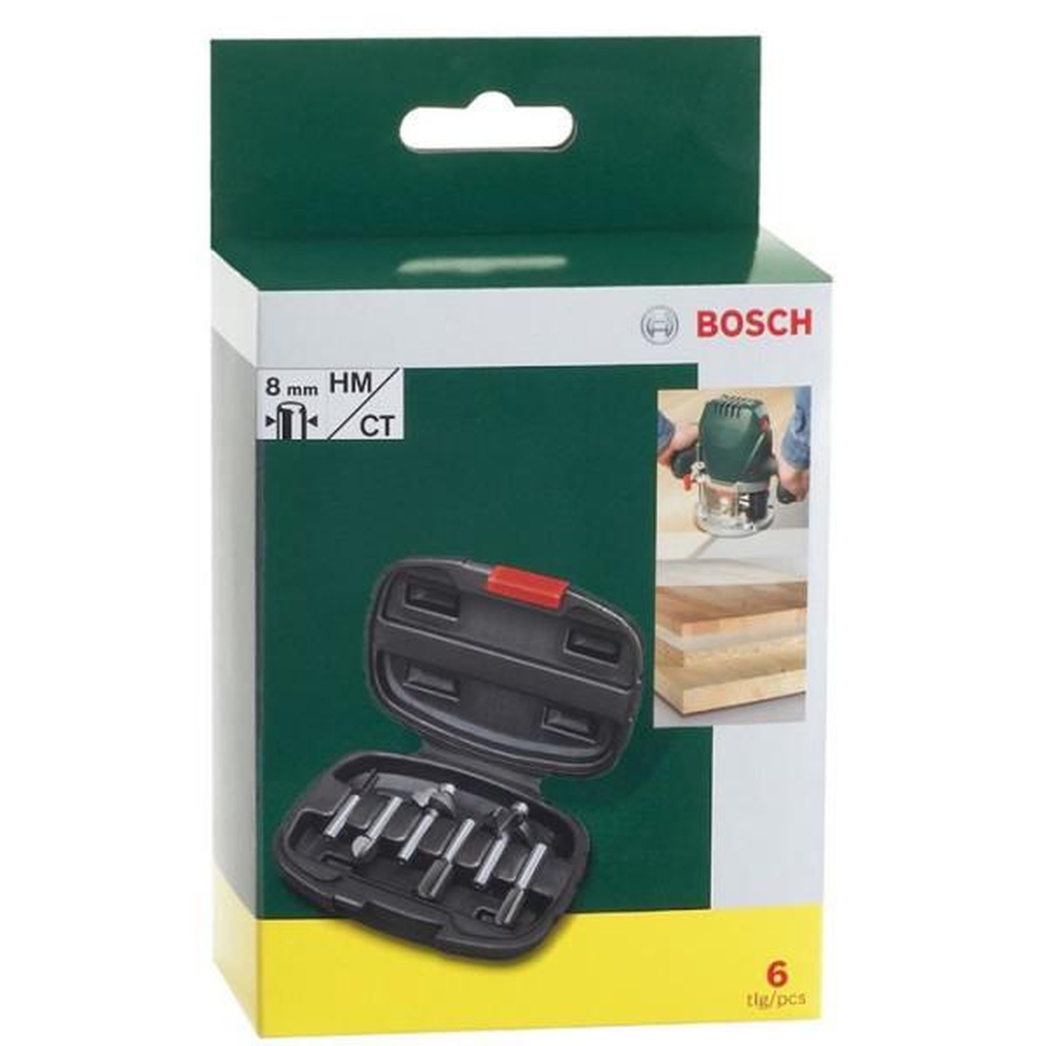 Voir la diapositive 2 : BOSCH Bosch coffret 6 fraises 8mm