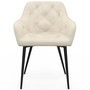 Voir la diapositive 3 : ID MARKET Lot de 2 chaises de salle à manger, fauteuils de table capitonnés LYA velours beige
