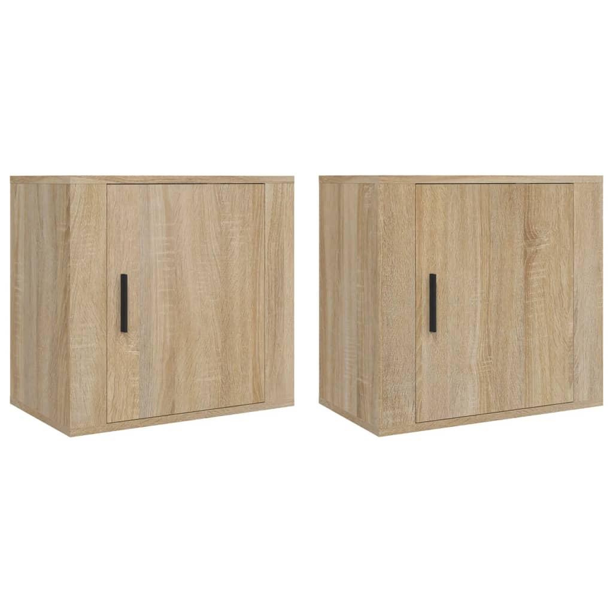 Voir la diapositive 2 : VIDAXL Tables de chevet murales 2 pcs Chene sonoma 50x30x47 cm