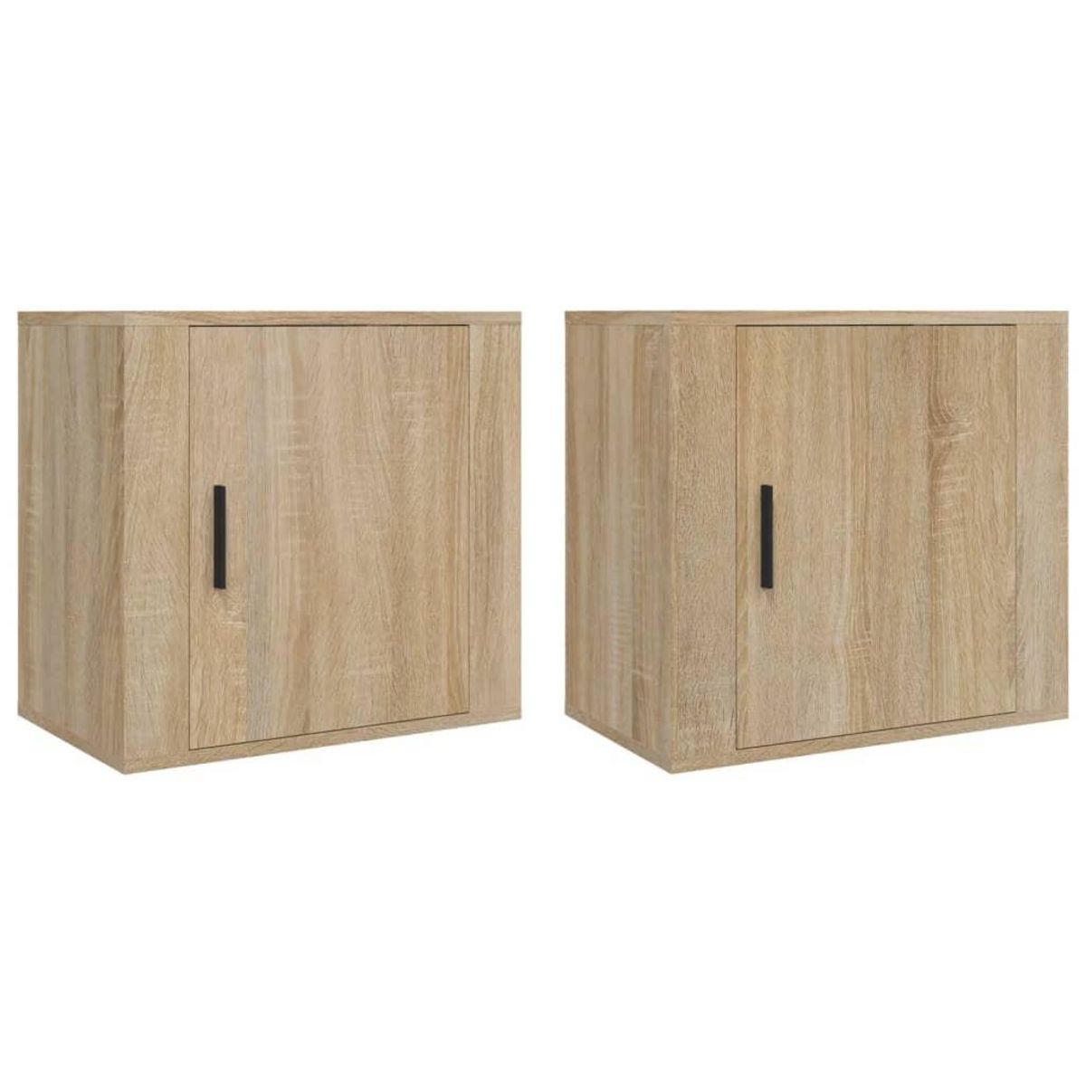 VIDAXL Tables de chevet murales 2 pcs Chene sonoma 50x30x47 cm