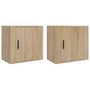 Voir la diapositive 2 : VIDAXL Tables de chevet murales 2 pcs Chene sonoma 50x30x47 cm
