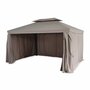 SWEEEK Tente de jardin, pergola aluminium 3x4m Divodorum , avec rideaux coulissant, tonnelle abri de terrasse