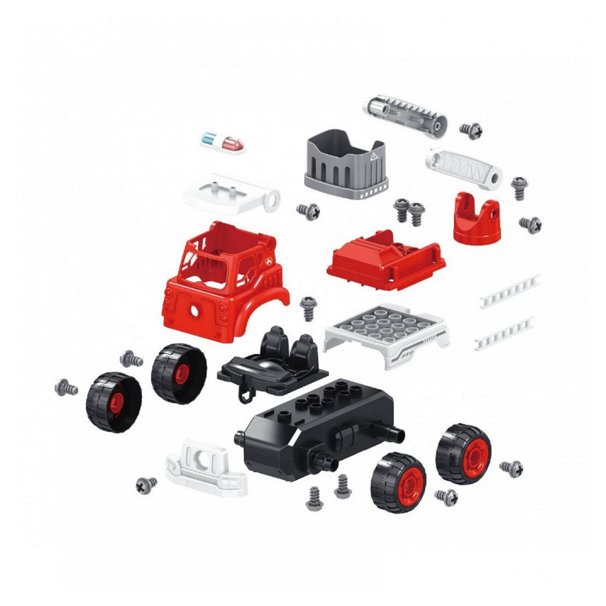 BUKI Camion de Pompier RC pour Ingénieur Junior - Jeu de Construction Amusant