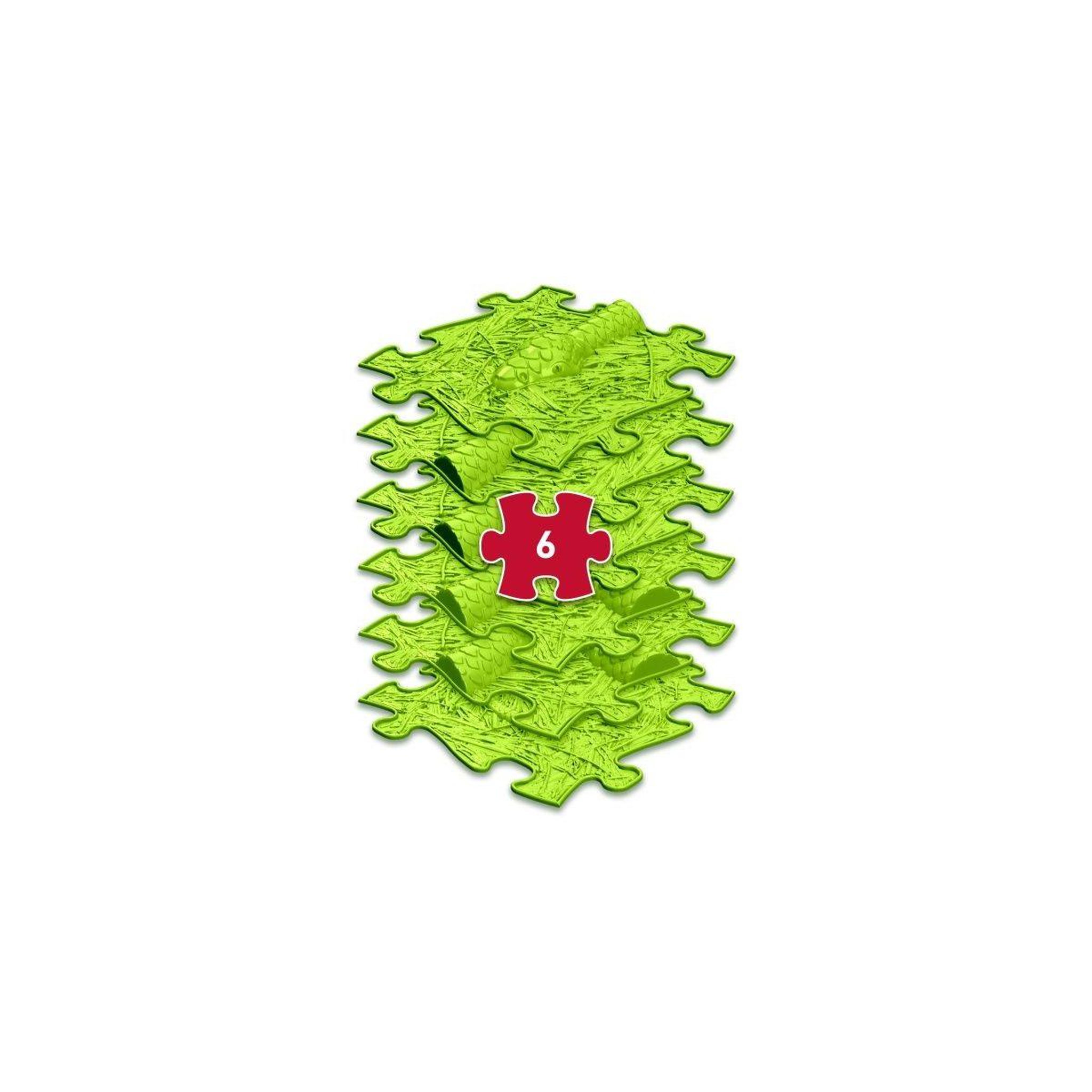 Voir la diapositive 3 : MUFFIK Tapis sensoriel  parcours serpent - 6 pièces, vert anis