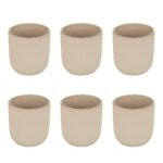 SECRET DE GOURMET Lot de 6 Tasses à Café  Terre Inconnue  10cl Beige