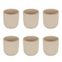 Voir la diapositive 1 : SECRET DE GOURMET Lot de 6 Tasses à Café  Terre Inconnue  10cl Beige