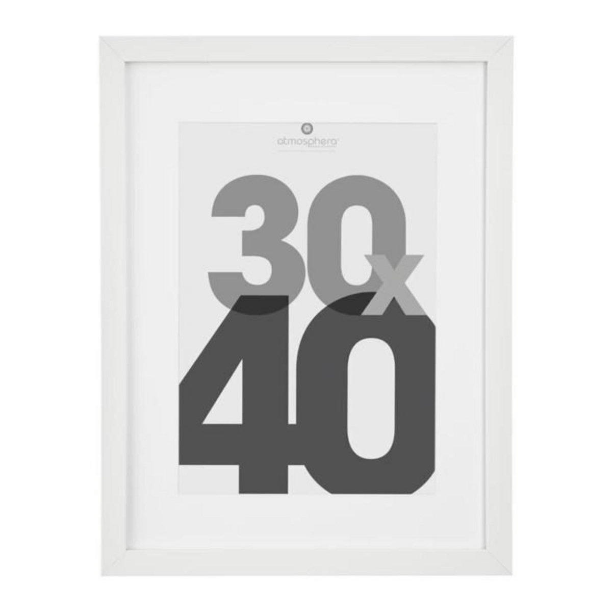 ATMOSPHERA Cadre Photo Bois 30x40cm Blanc