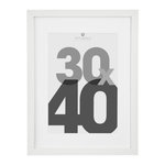 ATMOSPHERA Cadre Photo Bois 30x40cm Blanc