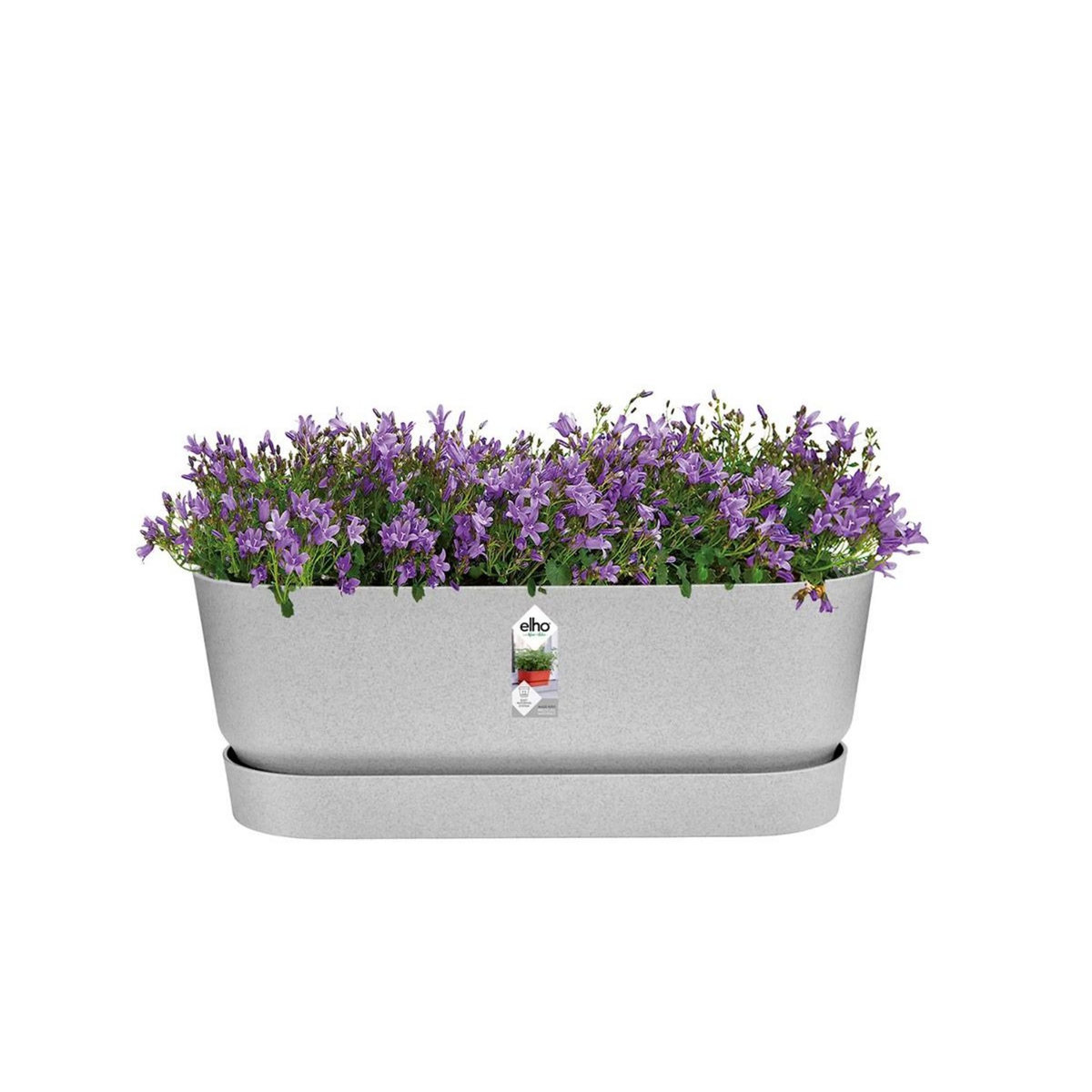 ELHO Balconnière Greenville Long 49 x 19,8 x 18,4 cm - Gris béton - Elho