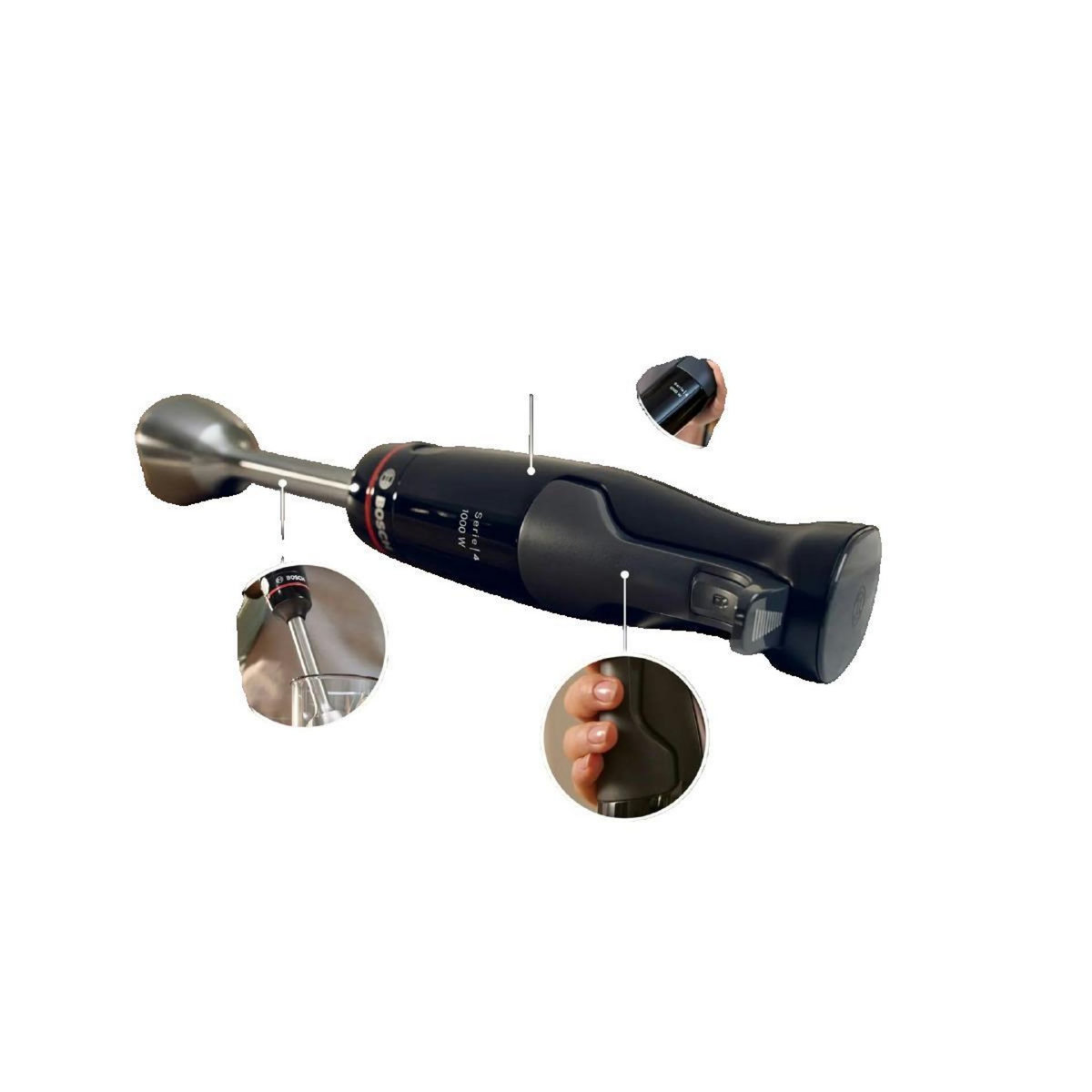 BOSCH Mixeur plongeant Bosch Serie 4 MSM4B623 0,6 L 1000 W Anthracite