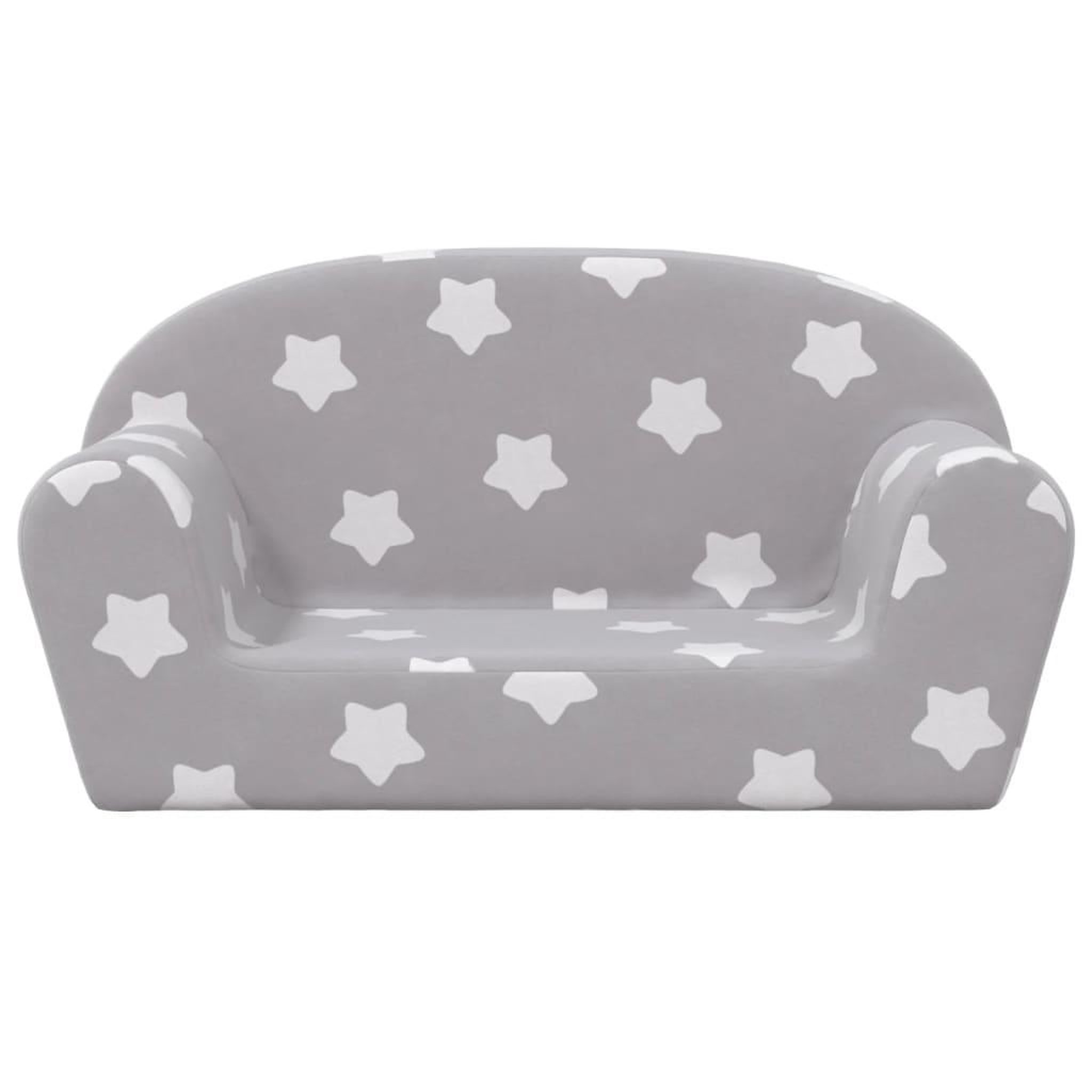 Voir la diapositive 3 : VIDAXL Canape enfants 2 places gris clair avec etoiles peluche douce