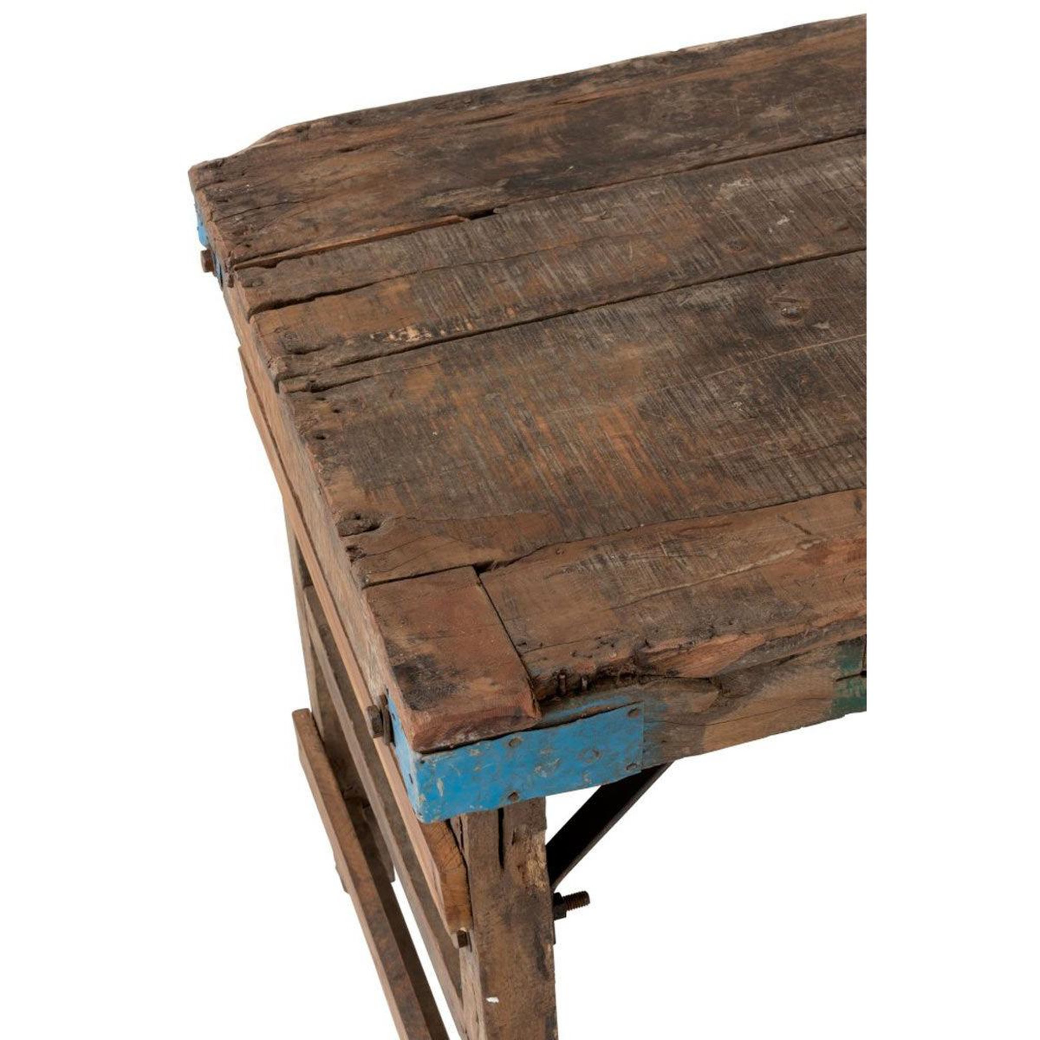 Voir la diapositive 6 : J-LINE Console vintage en bois  pesca  173cm naturel