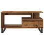 Voir la diapositive 4 : VIDAXL Table basse vieux bois 90x49x45 cm bois d'ingenierie