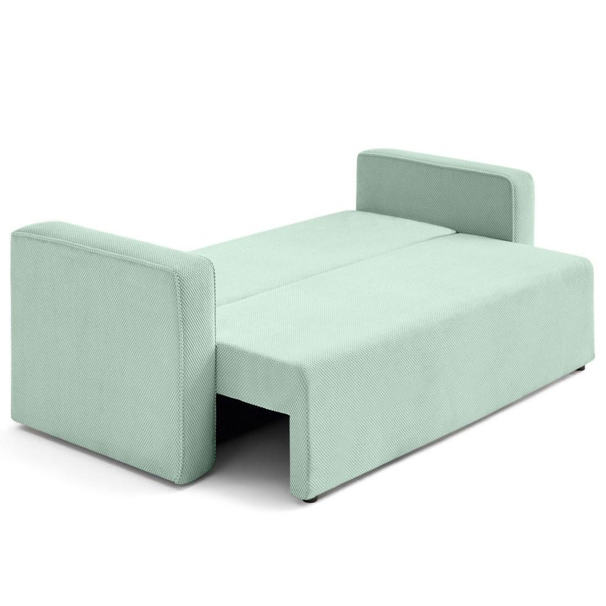 Voir la diapositive 2 : BEST MOBILIER Topaze - canapé droit 3 places convertible avec coffre en velours texturé