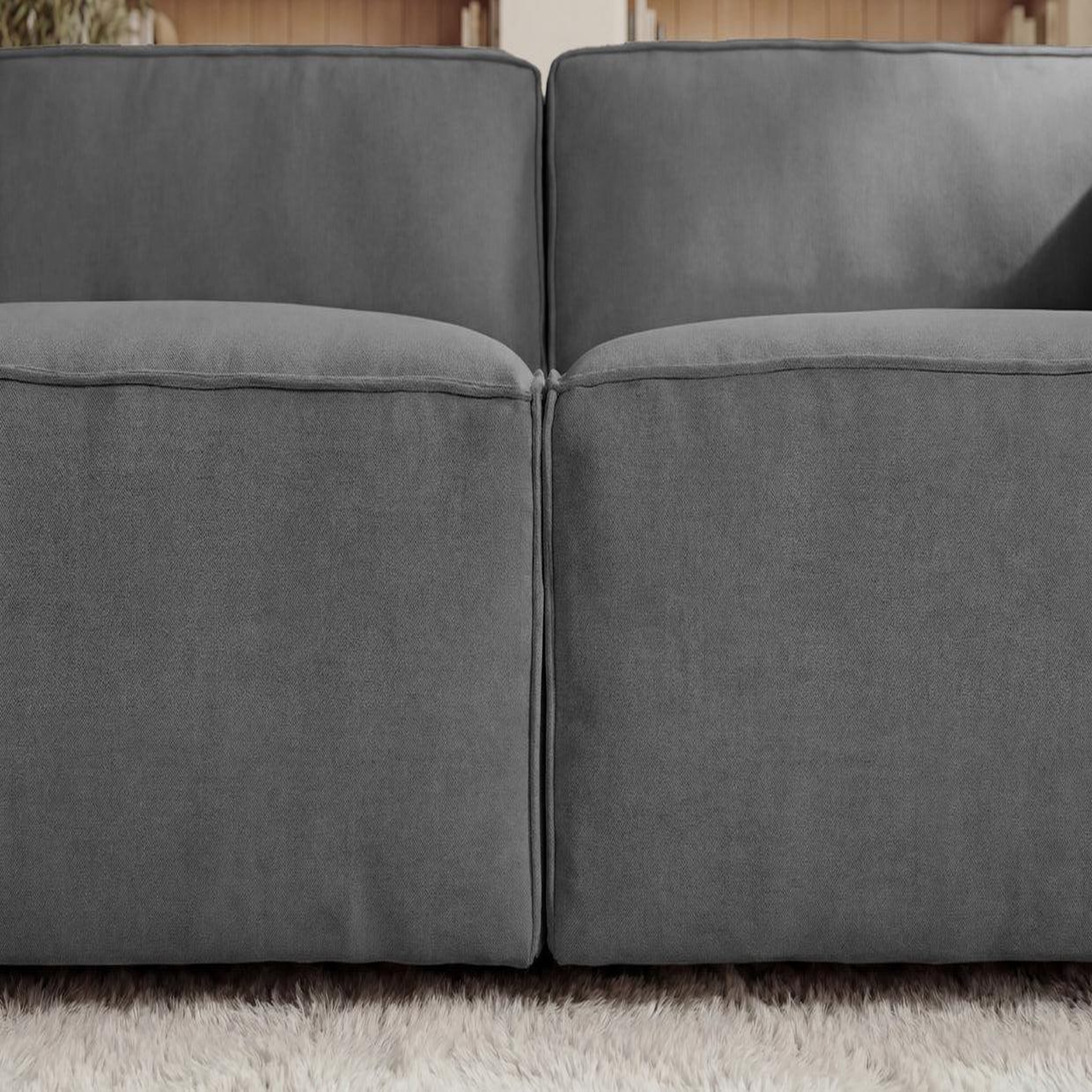 Voir la diapositive 5 : CASANOVA PARIS Mini basil - canapé droit tissu lisse 2 places