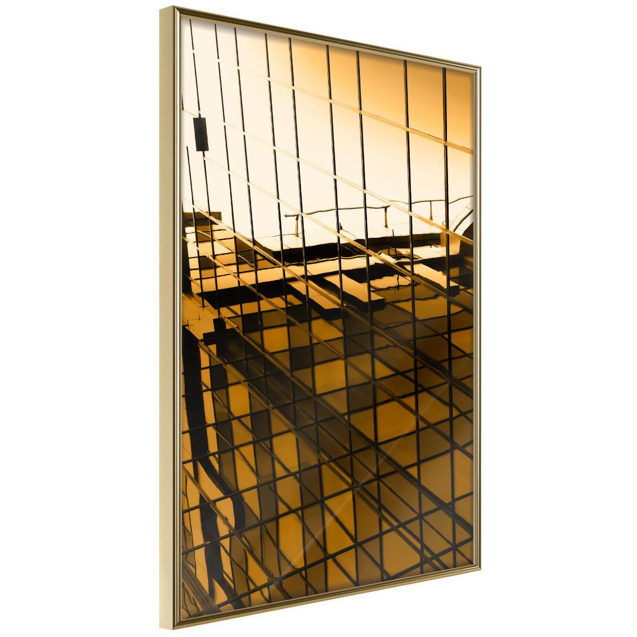 Paris Prix Affiche murale encadrée  steel and glass yellow