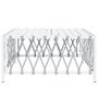 Voir la diapositive 4 : VIDAXL Table de jardin blanc 70x70x34 cm tissu tisse