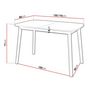 Voir la diapositive 4 : BEST MOBILIER Magov - table à manger extensible - effet bois et noir - 4 personnes